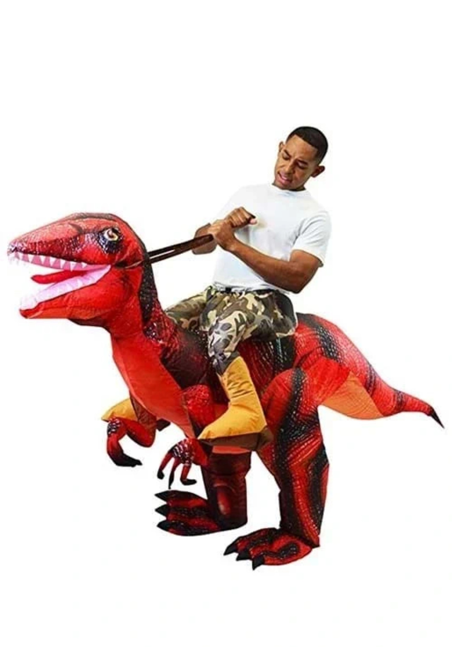 Spooktacular Creations Inflatable Costume Raptor Halloween Riding a Raptor Dinos - Picture 5 of 5